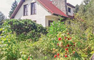 a house with a bunch of plants in front of it at Four-Bedroom Holiday Home In Purda in Purda