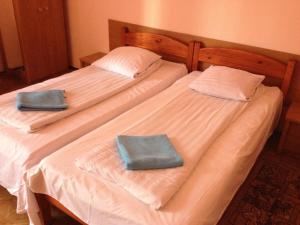Łóżko lub łóżka w pokoju w obiekcie Hotel Haga