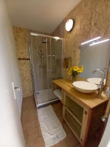 Koupelna v ubytování chambre d'hôte trôo