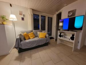 TV a/nebo společenská místnost v ubytování Casa Scerina