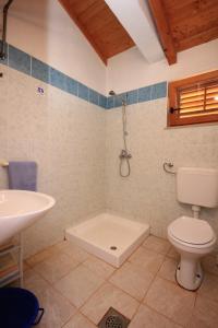 ein Bad mit einem WC und einem Waschbecken in der Unterkunft Secluded fisherman's cottage Cove Jaz - Telascica, Dugi otok - 8143 in Sali
