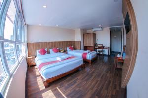 Voodi või voodid majutusasutuse Hotel Chhimeki toas