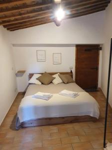 ein Schlafzimmer mit einem großen Bett in einem Zimmer in der Unterkunft Casa Lavinia in Casperia