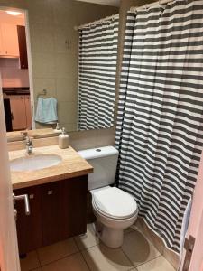 Koupelna v ubytování Departamento Estudio cerca terminal de Viña