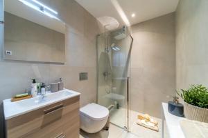 Koupelna v ubytování Rákosárna Suites & Apartments