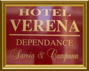 Certifikát, hodnocení, plakát nebo jiný dokument vystavený v ubytování Verena Dependance Savoia & Campana