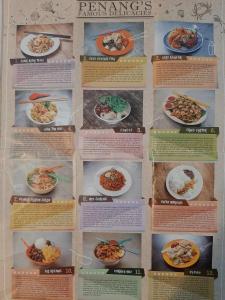 a collage of plates of food on a wall at Woodsbury Suites IKEA House Butterworth Penang in Butterworth