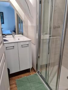 Kúpeľňa v ubytovaní Gîte des Tannières