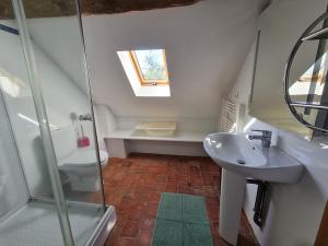Kúpeľňa v ubytovaní Gîte des Tannières + 22 fotografií