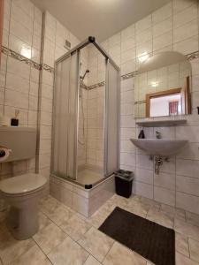 Kupatilo u objektu 3 Raben - Leoben - Zimmer für Geschäftsreisende, Urlauber, Monteure und Handwerker, Polski Pensjonat Austria