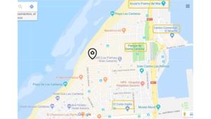 a screenshot of a google map with a marker at Aloha G.C. in Las Palmas de Gran Canaria
