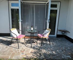 A patio or other outdoor area at Kate's Place bedroom ensuite close to Donegal town