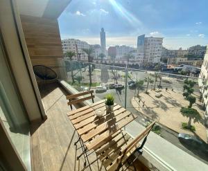 Balkón alebo terasa v ubytovaní Luxueux Appartement avec Vue Panoramique, Proche de la Gare WELCOME STAY