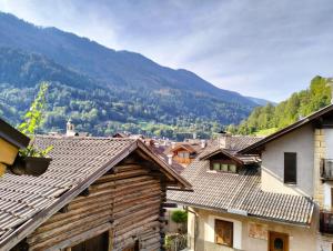 SirorにあるCasa Caterinaの山を背景にした村の景色