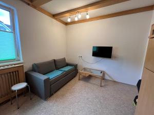 TV a/nebo společenská místnost v ubytování Appartement Heidi II (ohne Balkon/Terrasse)