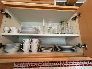 Kuchyň nebo kuchyňský kout v ubytování Appartement Heidi II (ohne Balkon/Terrasse)