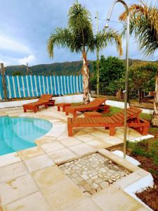 Bazén v ubytování CABAÑAS TITO nebo v jeho okolí