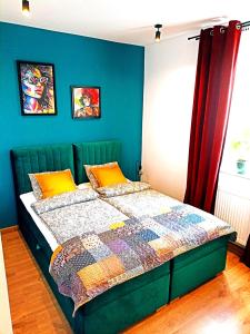 Posteľ alebo postele v izbe v ubytovaní Apartamenty Zakładowa