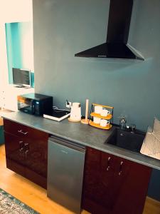 Kuchyňa alebo kuchynka v ubytovaní Apartamenty Zakładowa