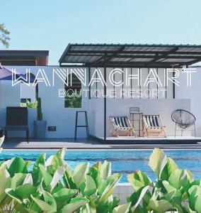 a rendering of a swimming pool in a villa at Wannachart Boutique Resort in Tha Sala