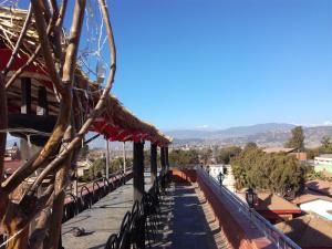a view from the top of the observation deck at Khwapa Chhen in Bhaktapur
