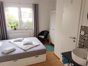 Postel nebo postele na pokoji v ubytování Ferienhaus Geier