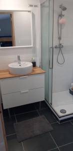 Kúpeľňa v ubytovaní petit studio indépendant dans jardin avec parking et portail électrique