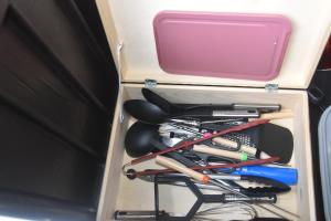 a drawer filled with lots of different tools at Gypsy Sunrose in Bude