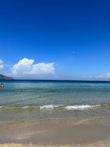 a view of the ocean from the beach at Hotel Adriatik Orikum in Orikum