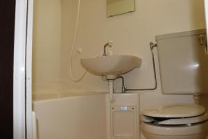łazienka z umywalką, toaletą i wanną w obiekcie Sophiearth Apartment w Tokio
