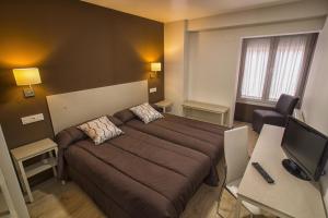 A television and/or entertainment centre at Hostal Elvira