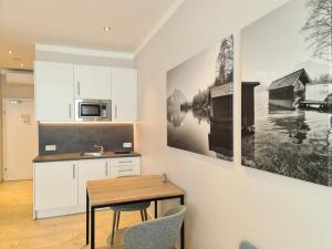 Kuchyň nebo kuchyňský kout v ubytování TT Aparthotel Neuhofen