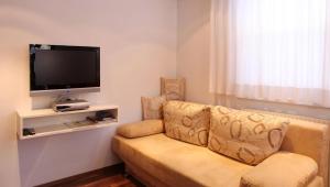 TV a/nebo společenská místnost v ubytování Ferienwohnung Erhard