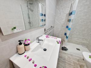 Łazienka w obiekcie Luxury San Marino apartment & pool view