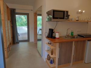 Kuchyň nebo kuchyňský kout v ubytování Ferienhaus am Himberg