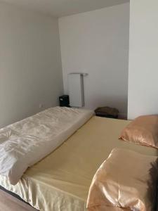 ein Schlafzimmer mit einem großen Bett in einem Zimmer in der Unterkunft Grand appartement entier situé à aulnay-sous-bois in Aulnay-sous-Bois