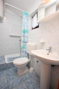 a bathroom with a toilet and a sink at Apartments with a parking space Punta kriza, Cres - 383 in Punta Križa