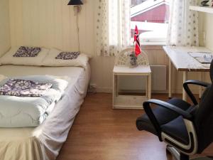 Postel nebo postele na pokoji v ubytování 6 person holiday home in Olderdalen