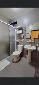 un bagno con un water e un lavandino di Ba Ba Xiao Wu 2 a Jinning