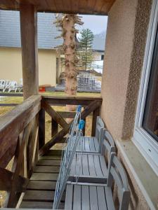 Balkón alebo terasa v ubytovaní Charmant logement sur la station de Val Louron