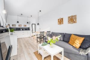 Kuchyňa alebo kuchynka v ubytovaní Apartament WOOD SurfingBird Dźwirzyno