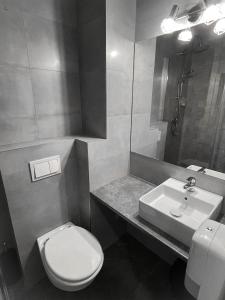 Koupelna v ubytování Silver Hotel
