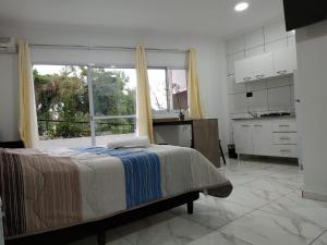 Una cocina o cocineta en Tres Fronteras Apart 1