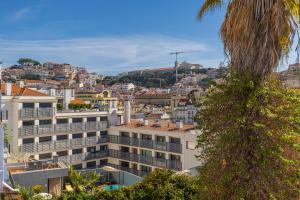 Γενική άποψη της πόλης Λισαβόνα ή θέα της πόλης από  αυτό το διαμέρισμα