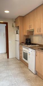 Kuchyň nebo kuchyňský kout v ubytování Apartaments Sant Antoni