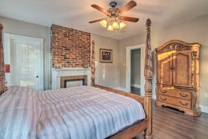 a bedroom with a bed and a ceiling fan at Spacious Virginia Retreat with Mountain Views in Clifton Forge