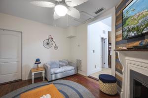 Χώρος καθιστικού στο Cozy Casita