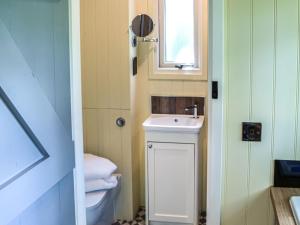 een kleine badkamer met een wastafel en een toilet bij Beech - Ukc4847 in Cantley
