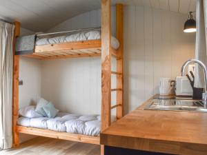 a kitchen with a bunk bed and a sink at Gorse - Ukc5327 in Halvergate