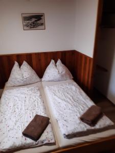 Postel nebo postele na pokoji v ubytování Penzion Samoty